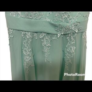 Mint green, size 8, prom dress, like new, no tags